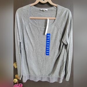 DKNYC Gray Women's Sweatshirt, Size L